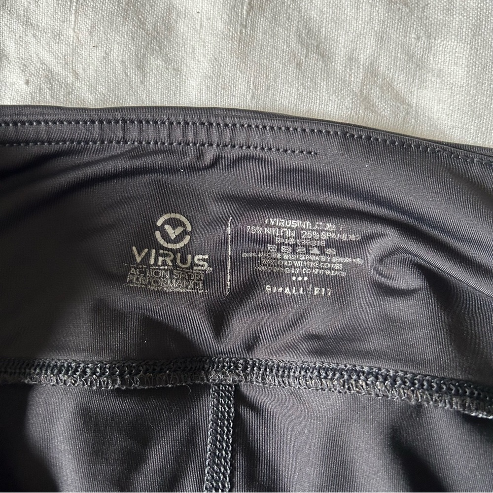 Virus Colorblock Compression Tights Leggings Sz S - image 4